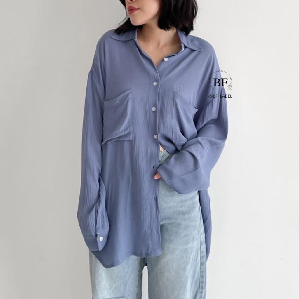 KAILA TOP 2106 | Loose Shirt | Atasan Wanita | Kemeja Loose