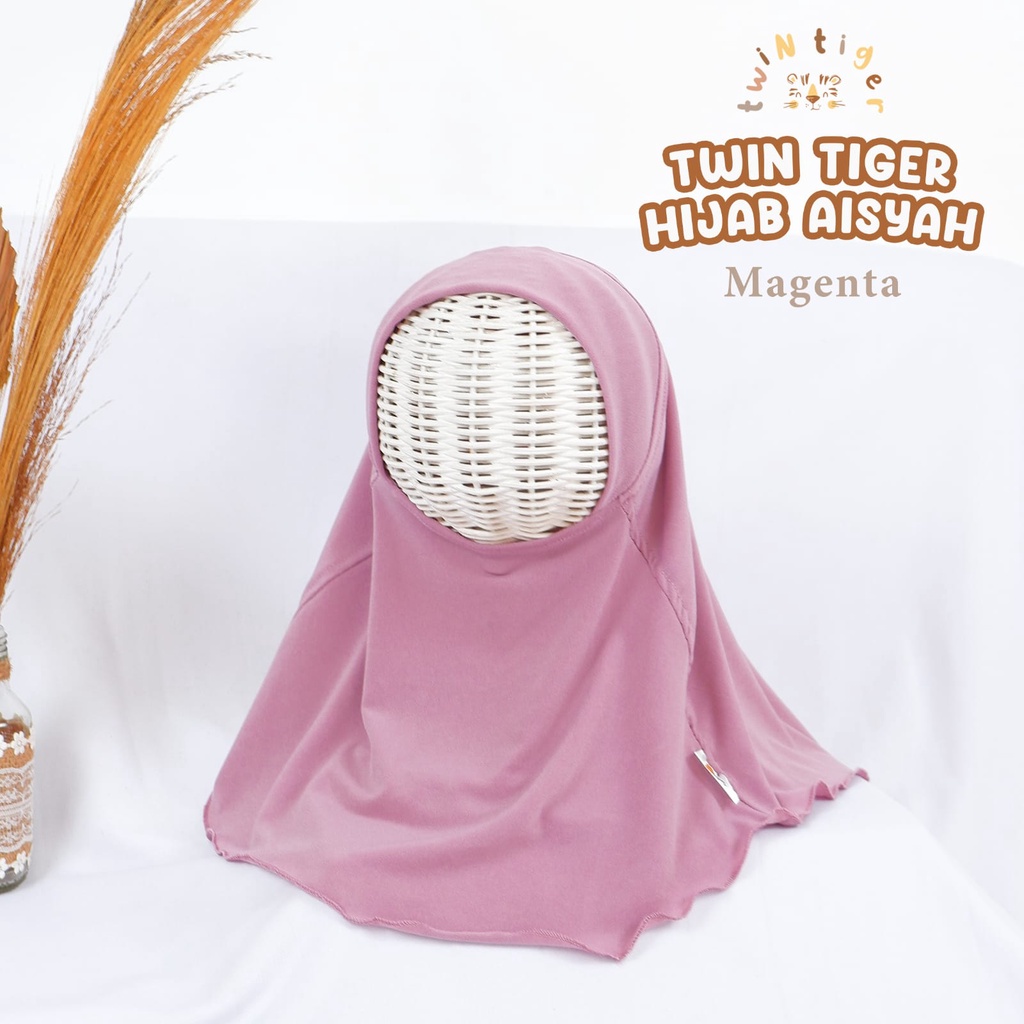 Twin Tiger Hijab Aisyah S M L Hijab Instant Lebaran / Raya Anak / Pakaian Muslim Perempuan CBKS