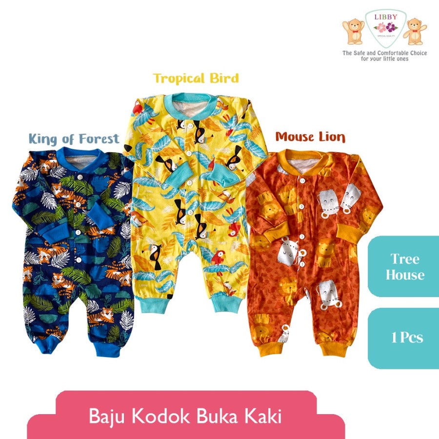 (ECER) Libby Baju KODOK Panjang 0-6 bulan / Sleepsuit