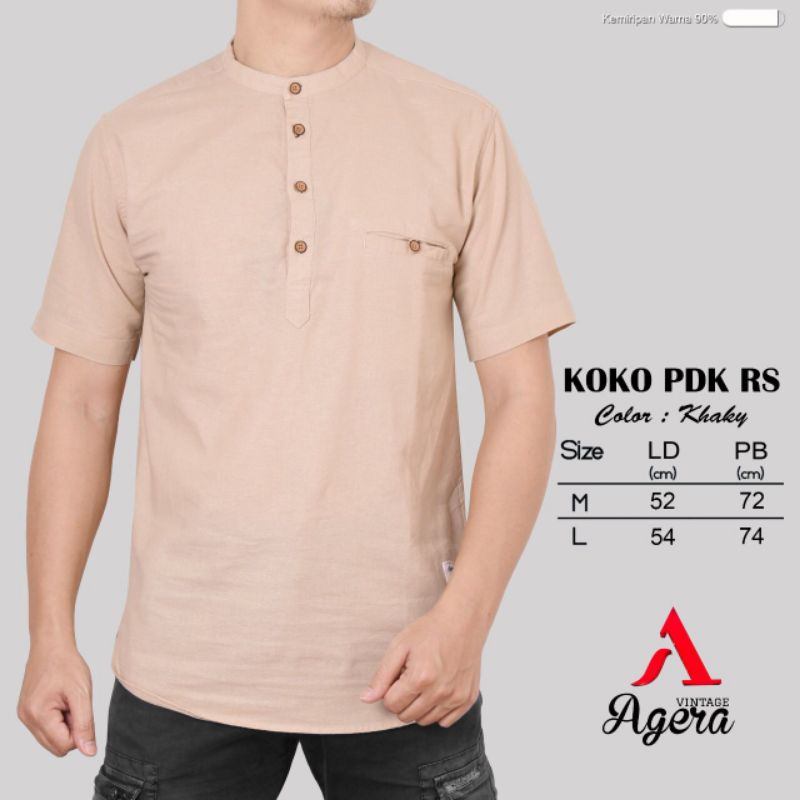 BAJU KEMEJA KOKO KEMKO PRIA LENGAN PENDEK NEW COLOR SOFT COTTON ORIGINAL TERBARU BY AGERA SAJUAK 2