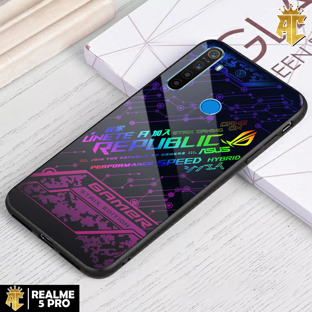 Case Realme 5 Pro - Casing Realme 5 Pro Terbaru 2021 AERO CASE [ MOTIF ROG ] Silikon Realme 5 Pro - 
