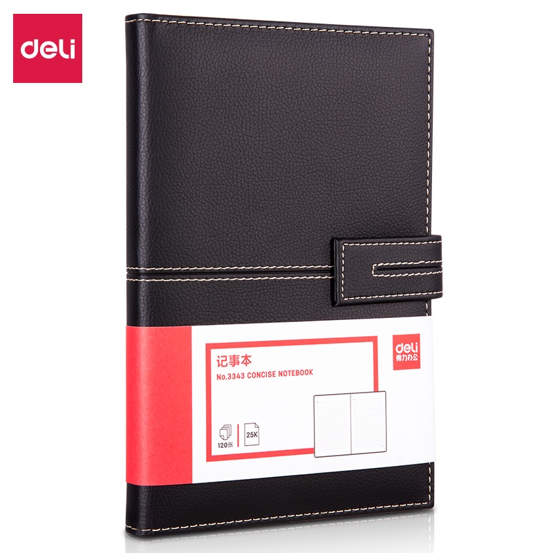 

Terlaris ✨ - Deli Leather Cover Notebook / Buku Catatan / Agenda Sampul Kulit A5 120 Lembar Magnetic Lock EN142L3.1.23