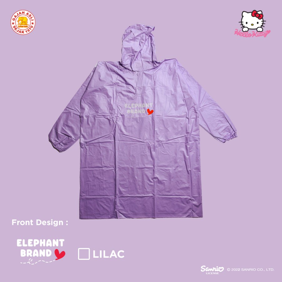 Jas Hujan Terusan Remaja Hello Kitty | Raincoat Hello Kitty | Jas Hujan Aesthetic Lucu Elephant Branda