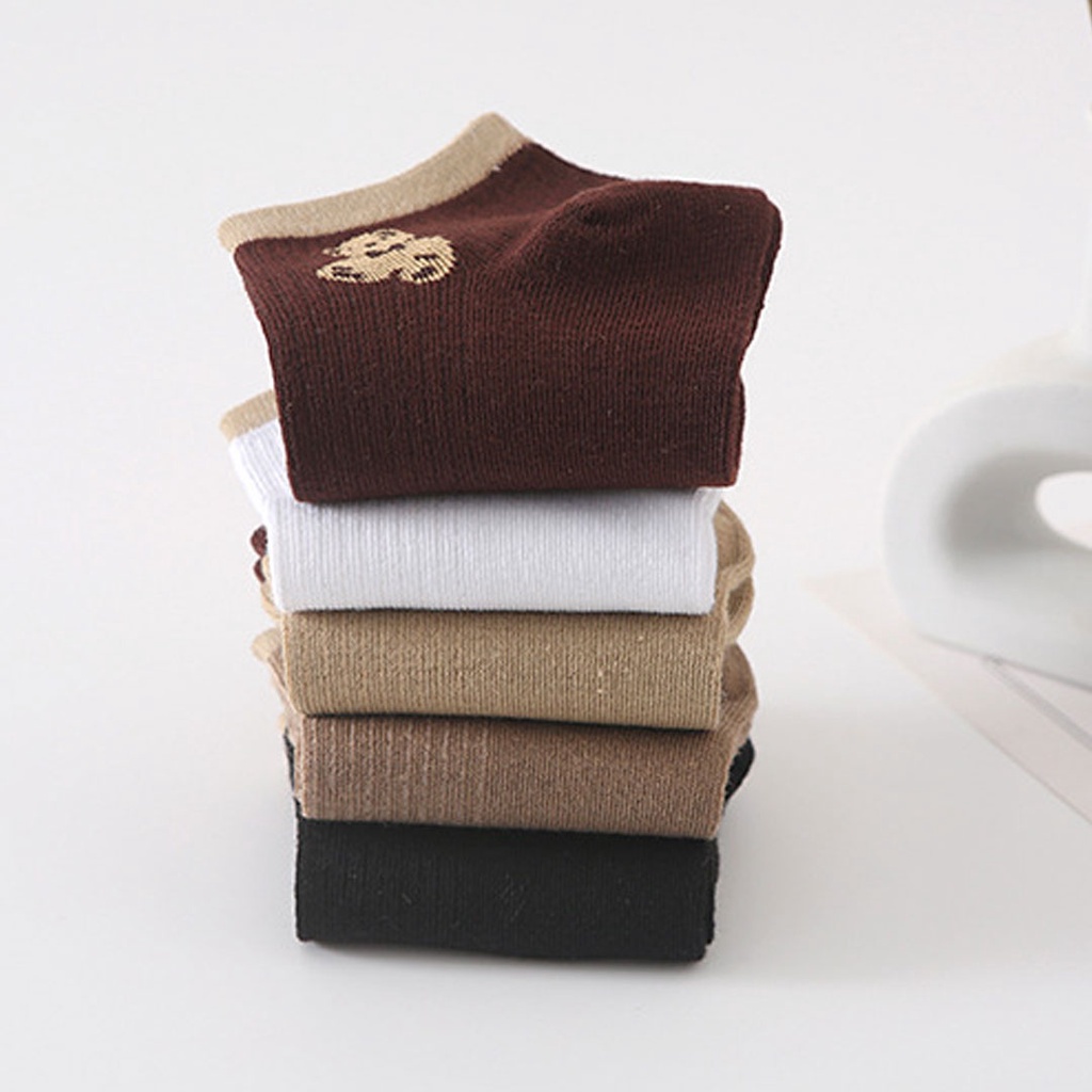 Kaos Kaki Pendek Semata Kaki Motif Beruang Kaos Kaki Wanita/Cewek Terbaru Ankle Socks Import