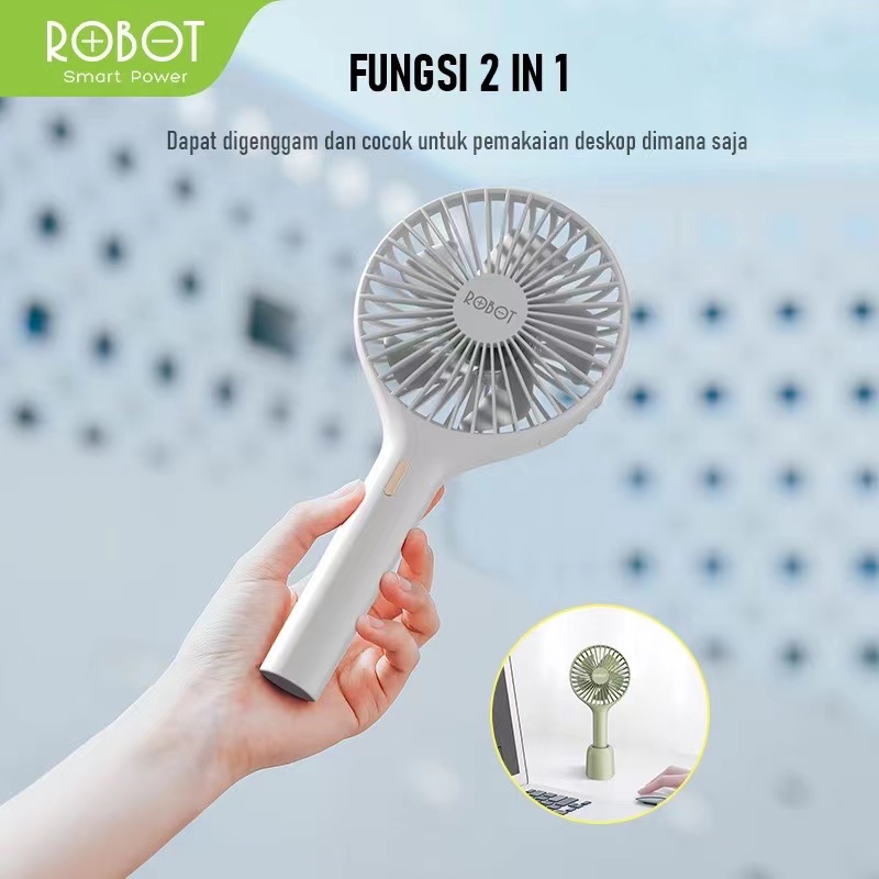 Kipas Portable Fan ROBOT RT-BF17 3 Speed 2000mah Garansi Resmi 1 Tahun