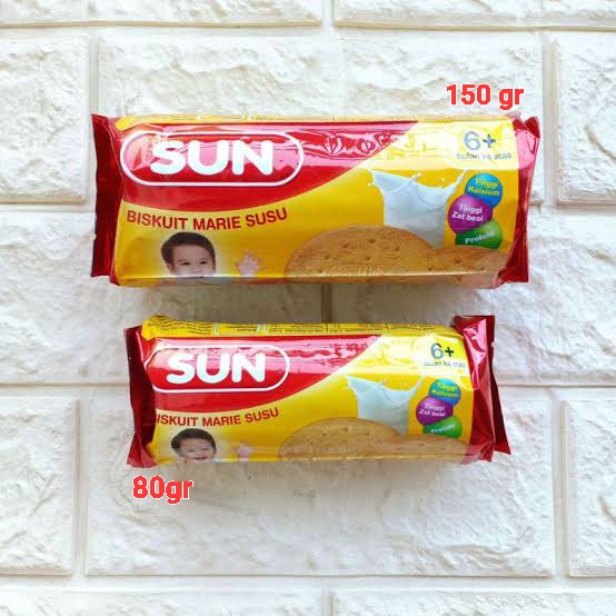 

Sun Biskuit Marie Susu 80g 6+