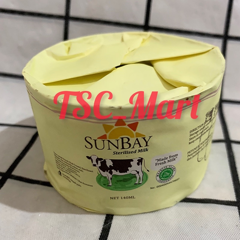 

Sunbay sterilised milk 140ml / Sunbay / Susu / Steril / 140ml / sterilised / milk / 140ml / halal / Full / Cream