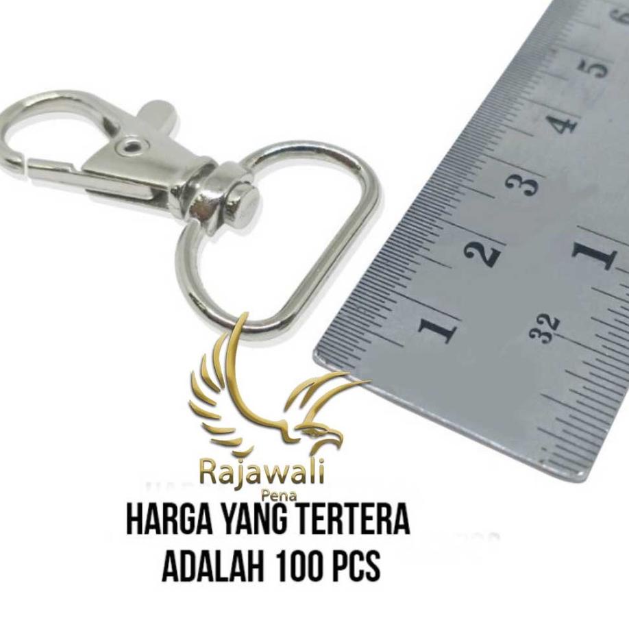 

Berkualitas! Pengait gantungan lanyard tali id card besi cantelan id card 2cm tebal isi 100 pcs