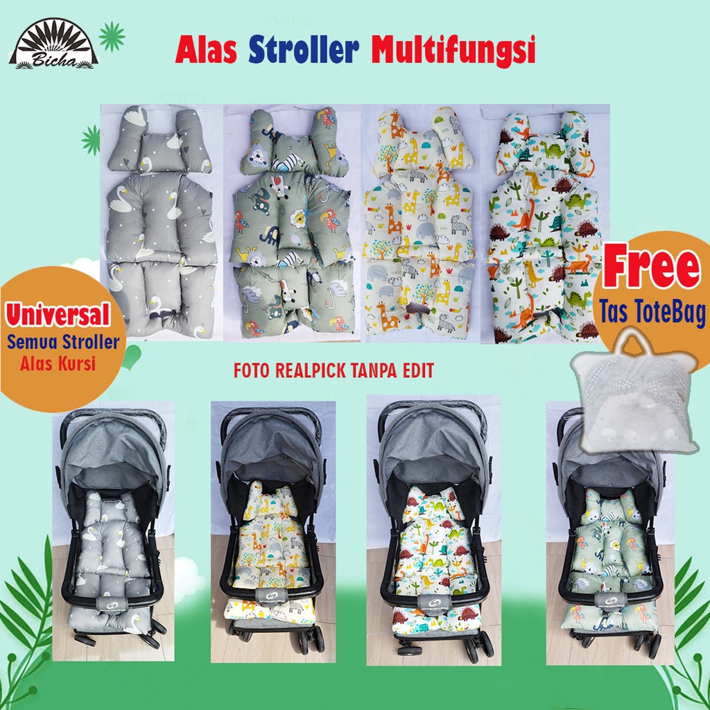 4in1 Alas Stroller Bayi Universal Baby Car Seat Stroller Pad carseat