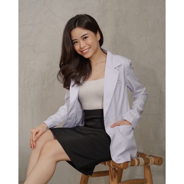 JAS DOKTER WANITA LENGAN PANJANG / SNELLY / JAS KOAS LENGAN PANJANG BAHAN KATUN BLAZER