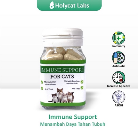 IMMUNE SUPPORT FOR CATS 50 CAPSUL VITAMIN IMUN VIRUS STRESS KUCING