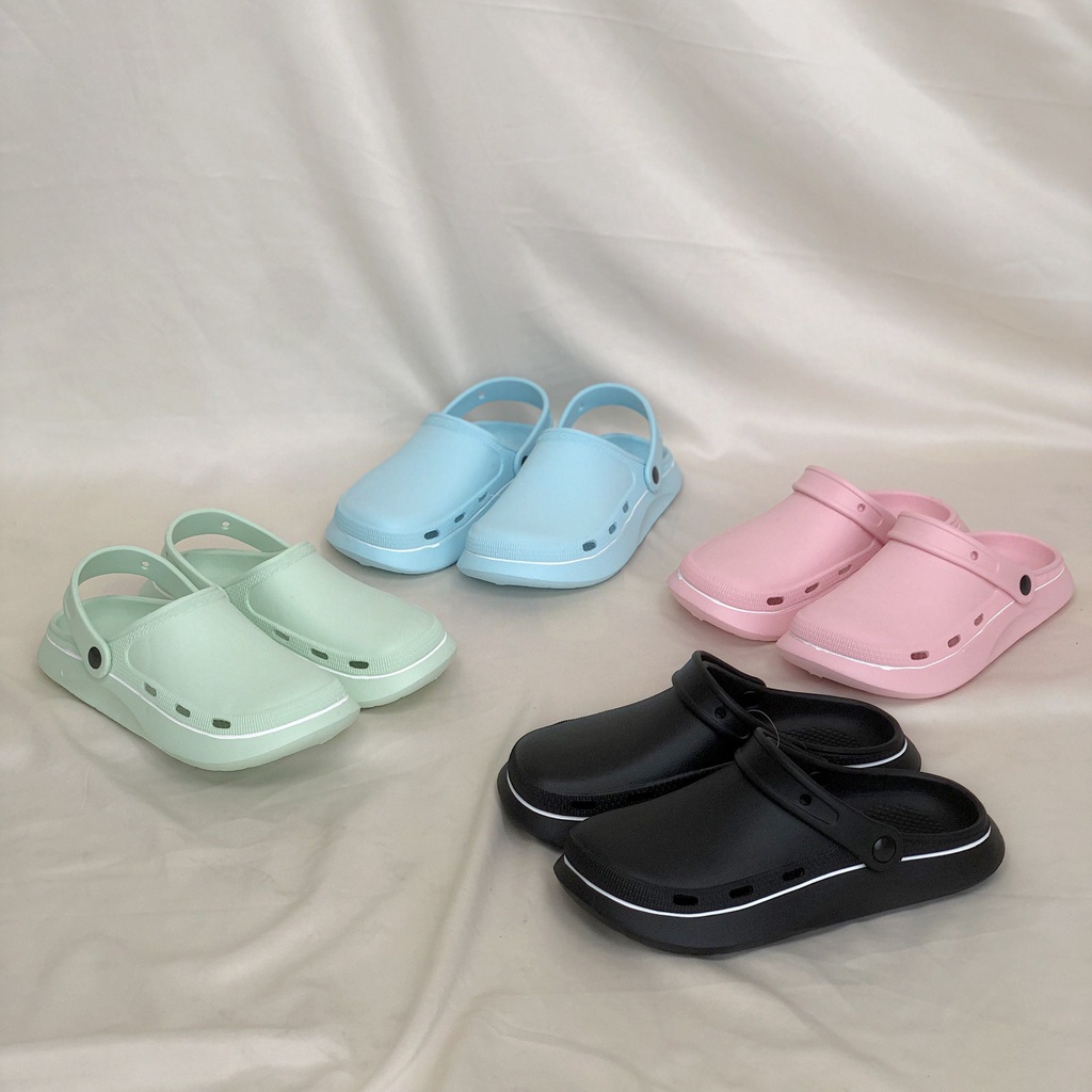 Sepatu Sandal Jelly Wanita Model Polos Ringan EVA V10 (36/41)