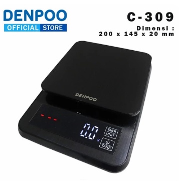 DENPOO TIMBANGAN DIGITAL C309 / TIMBANGAN KOPI / TIMBANGAN DAPUR 5 KG