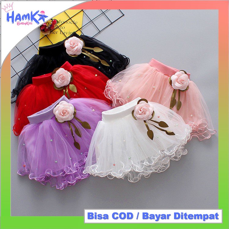 Rok Tutu Anak Bayi Perempuan Import Big Flower Premium Mutiara