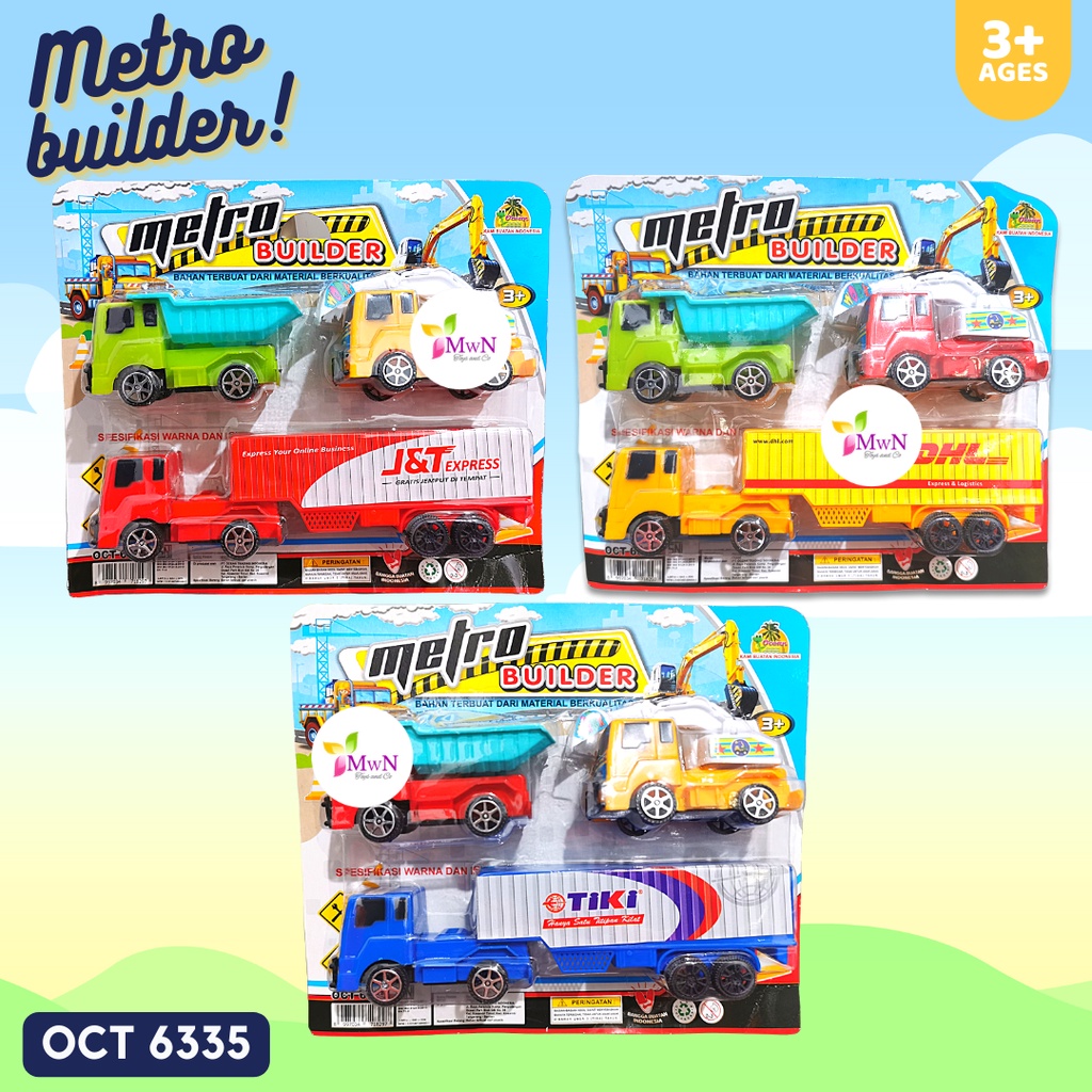 MWN Mobil Truck Metro Builder isi 3pcs OCT6335