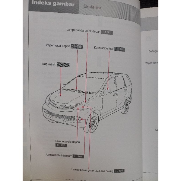 Jual buku manual / manual book / buku pedoman pemilik toyota avanza