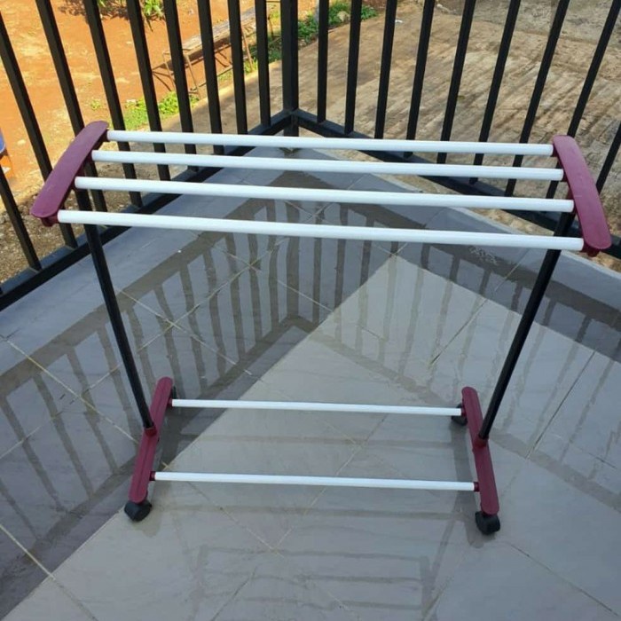 #@#@#@#@] Jemuran Handuk Portable Dengan Kaki Roda