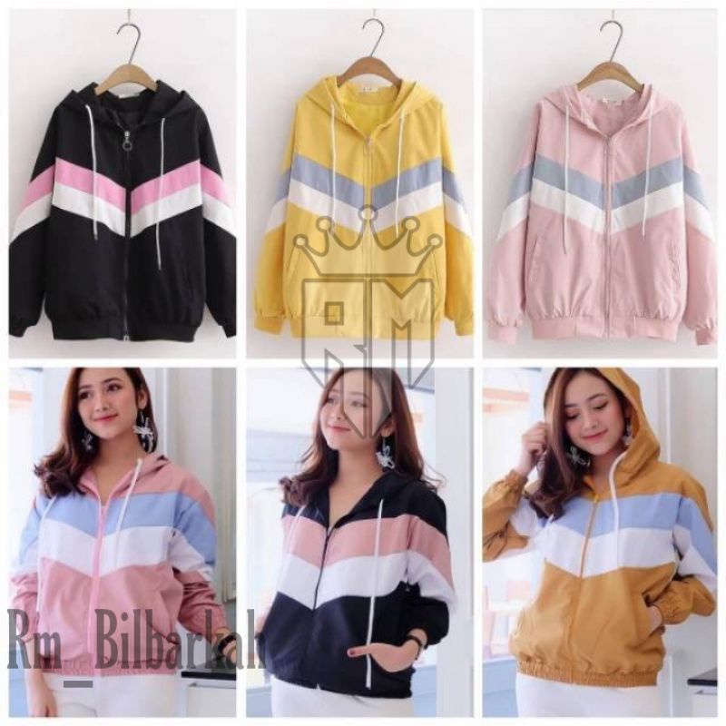 LUMINO Jaket Hoodie Wanita - Jaket Parasut Hoodie Wanita