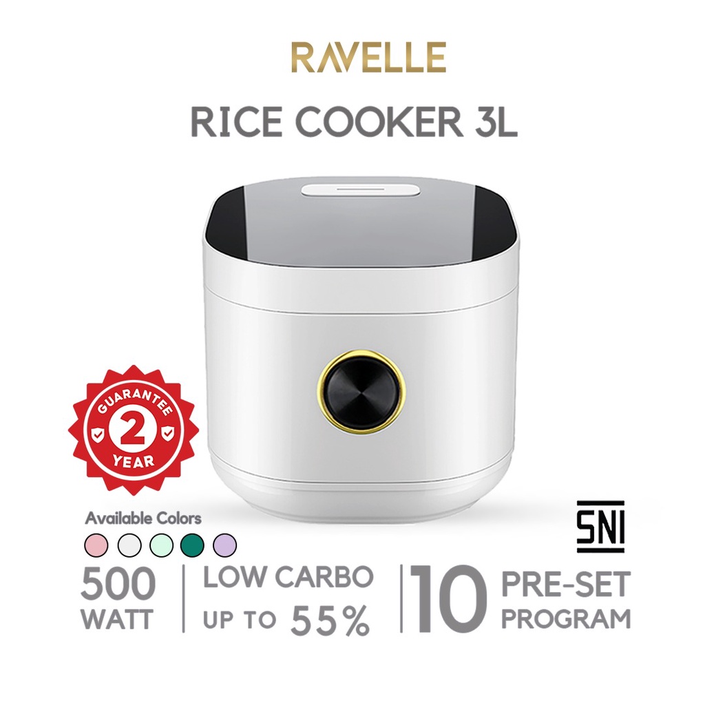 Jual RAVELLE Rice Cooker Digital Low Carbo 3 Liter Penanak Nasi Low