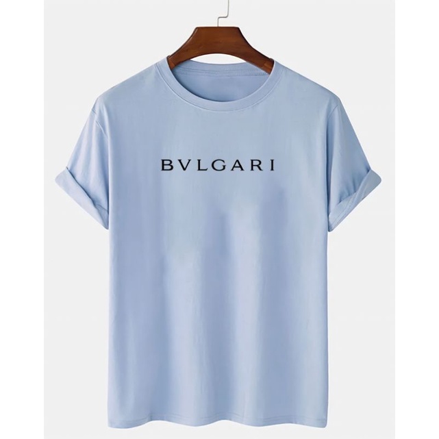 Baju Oblong Pria Kaos Lengan Pendek Bulgari Pakaian Atasan Dewasa Tshirt Cowok Cod