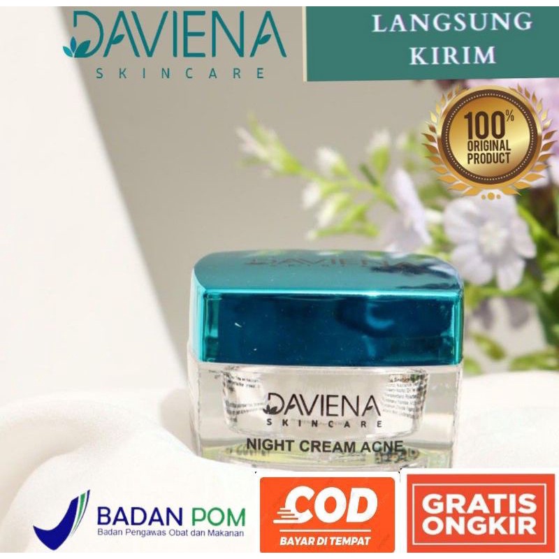 Night Cream Acne Daviena Skincare Paket Acne Series Davienaskincareofficial Davina Devina Lampung Su