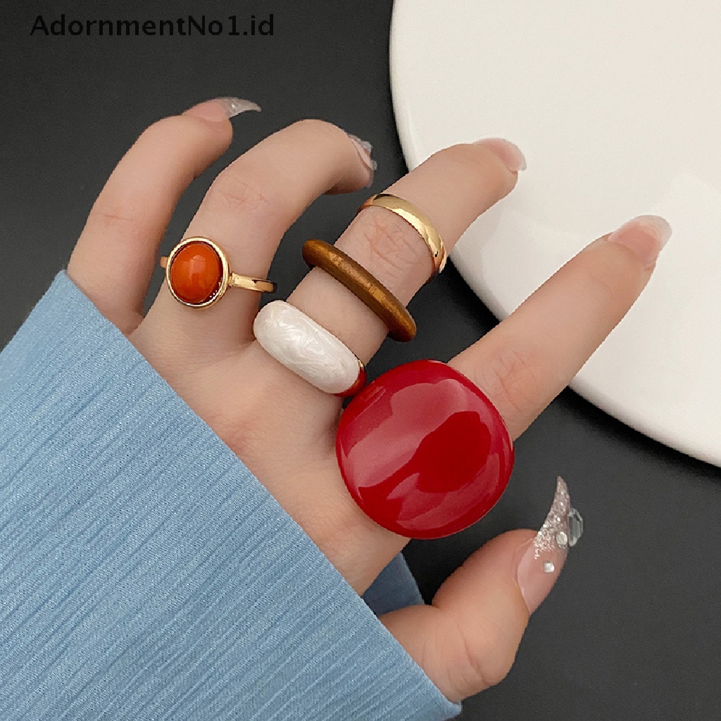 [AdornmentNo1] 5/6pcs Emerald Ring Knuckle Rings Untuk Wanita Gadis Fashion Perhiasan Aksesoris Wanita Gadis Knuckle Ring Finger Rings Set Hadiah [ID]