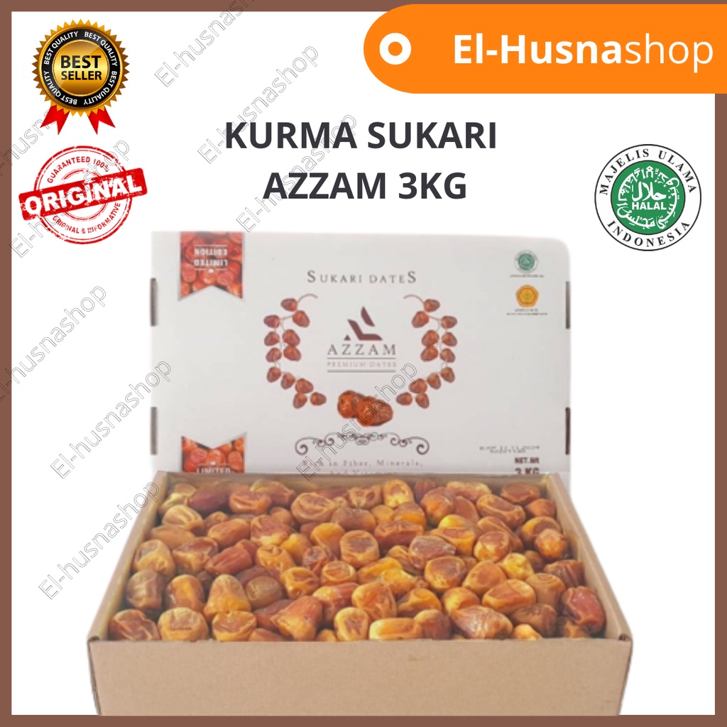 

Kurma Sukari Basah Azzam 3 Kg Korma Basah Premium Dates Parcel Ramadhan Limited Edition Sukari Dates