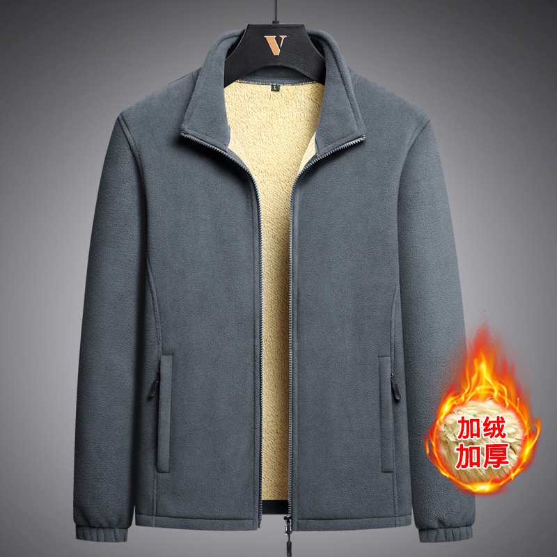 Menebal Bulu Polar  Fleece  Mantel Pria Kain Wol Jaket Pria 2022     Pria jaket  Korea