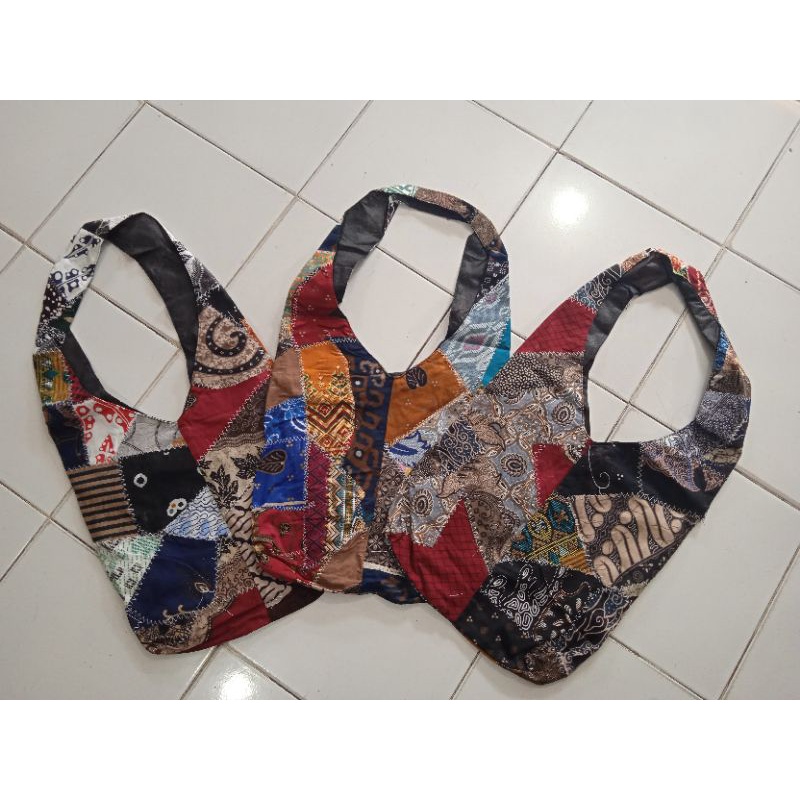 Tas batik selempang slempang pendek batik perca jogja