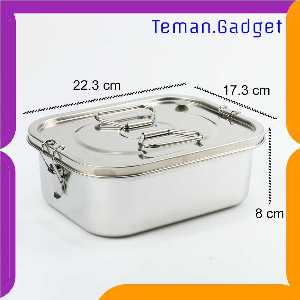 TG - DPR HE JIA FAN LE Kotak Makan Bento Lunch Box Stainless Steel - HS233