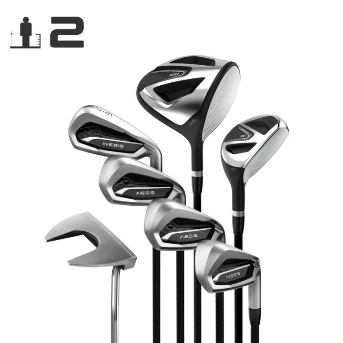 Stick Inesis Golf Kit 7 Clubs Adult 100 Righty Size 2 8544878