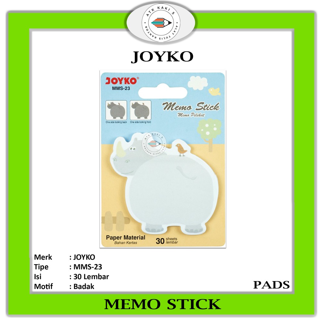 

JOYKO - Memo Stick Motif Badak MMS-22 -PAD