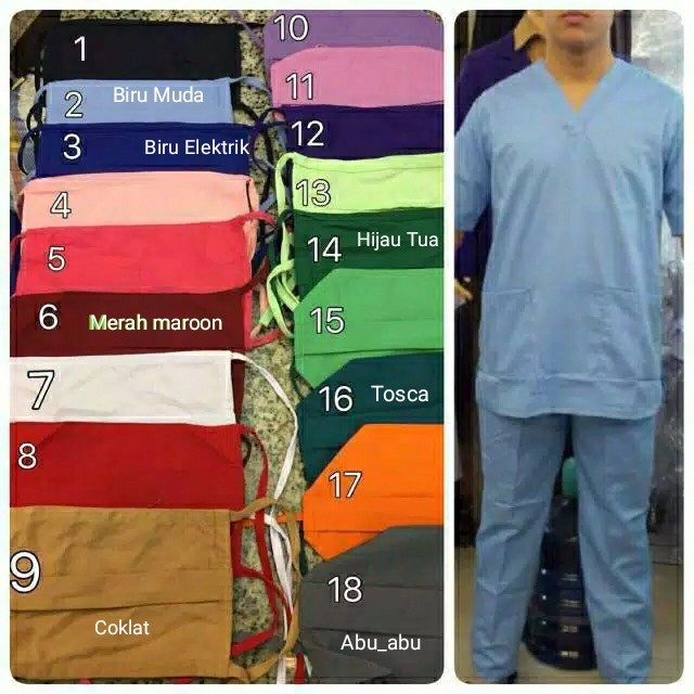 Jaket Wanita Baju Oka Ok Bigsize Jumbo Jaga Dokter Lengan Pendek Merk Dua Saudara O - Merah Maroon, 