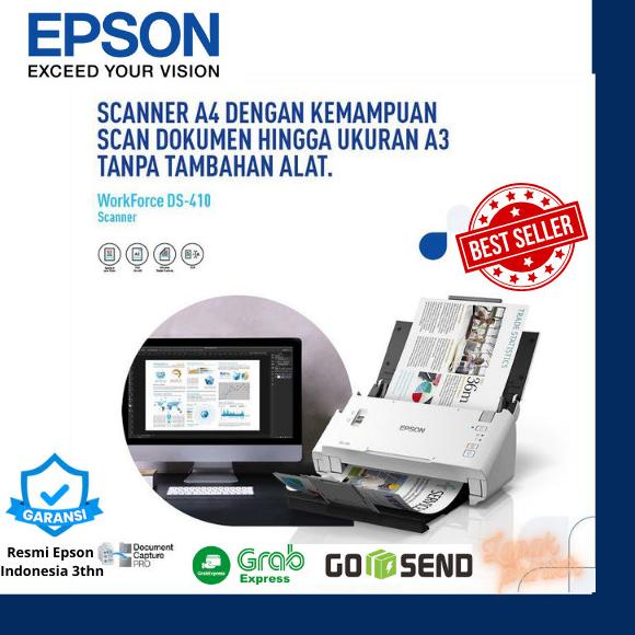 SCANNER EPSON DS-410 EPSON DS410 SCAN F4 GARANSI RESMI EPSON