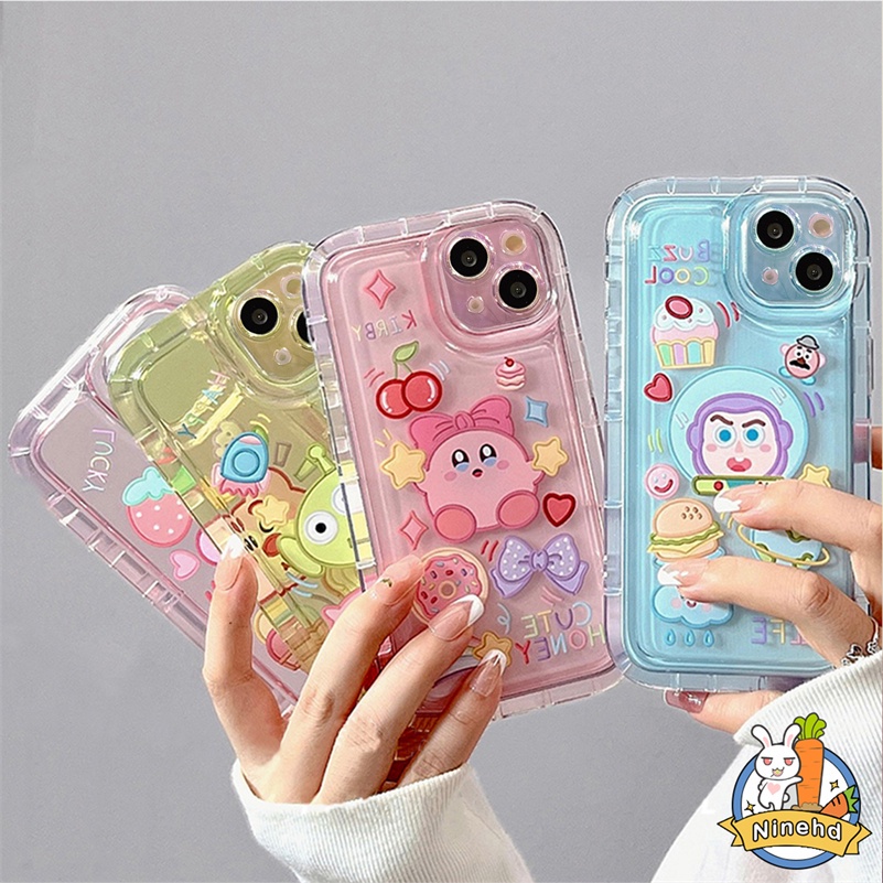 IPHONE Casing Kompatibel Untuk Iphone14 13 12 11 Pro Max X Xr Xs Max SE 8 7 Plus Ins Korea Lucu Graffiti Kartun Ponsel Case Menebal Airbag Silikon Shockproof Soft Case Cover Pelindung