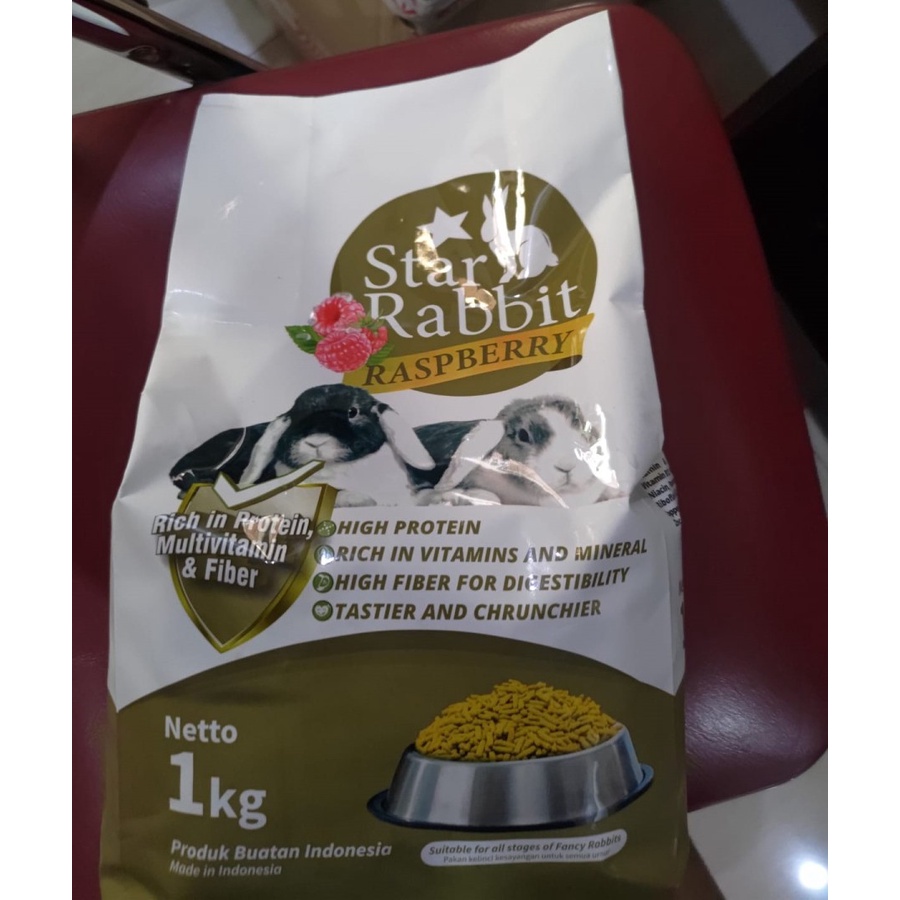 Star Rabbit Raspberry Rabbit Food Makanan Kelinci Freshpack 1kg