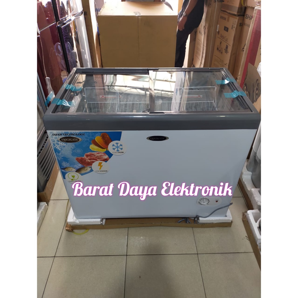 CHEST FREEZER KACA SLIDING FRIGIGATE CRF210 FREEZER ES KRIM KHUSUS LUAR JABODETABEK