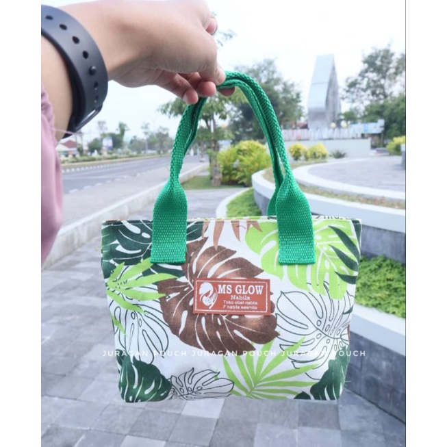 TAS KANVAS 20x25/Pouch Souvenir Skincare Murah Lucu Unik
