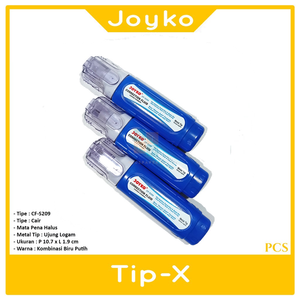 

JOYKO - Tipe X Cair CF-S209 Correction Fluid - Pcs