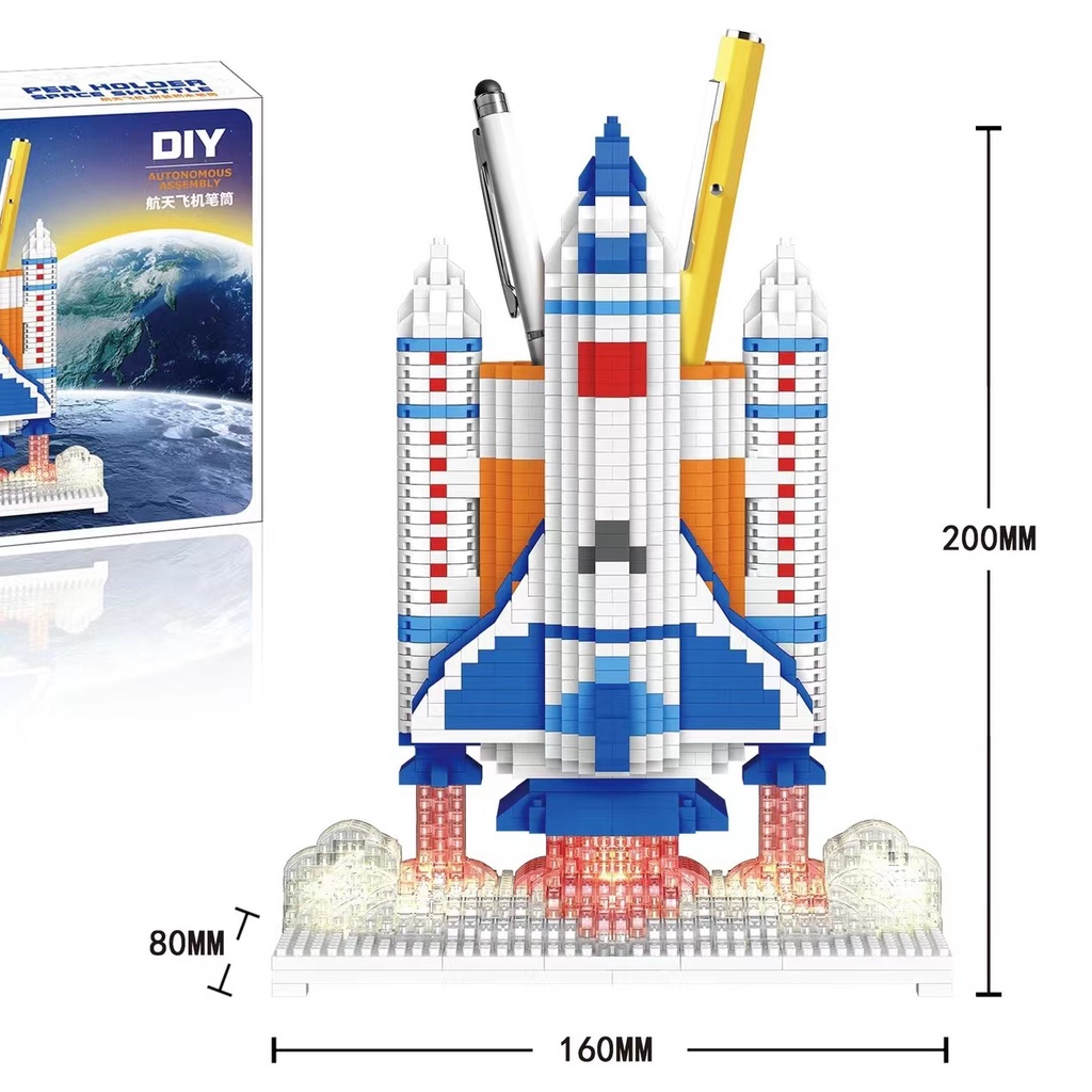 Kompatibel Dengan Lego Mini Berlian Partikel Kecil Pen Holder Bentuk Rakitan Sisipan Kenny Rabbit