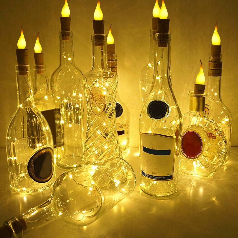 Produk Dekorasi Natal/6Kaki Botol Wine Stopper Lilin Indoor &amp; Outdoor Dengan Lampu String Tembaga Xmas Halloween Home Decorative Light/Hot Sale