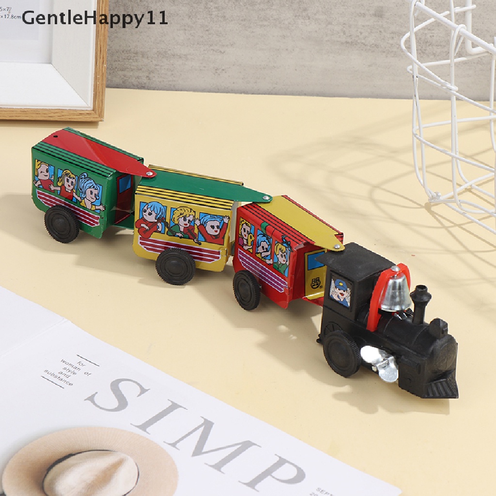 Gentlehappy 1PC Mainan Logam Kaleng Mini Vintage Desain Kereta Anak Children Childhood Classic Toy id