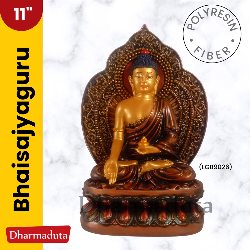 Bhaisajyaguru Buddha Bronz 10in - Patung Rupang Arca Buddha