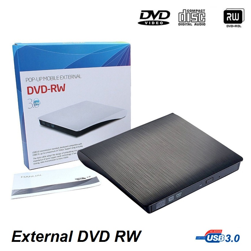 External DVD RW / DVD Rom POP-UP USB 3.0