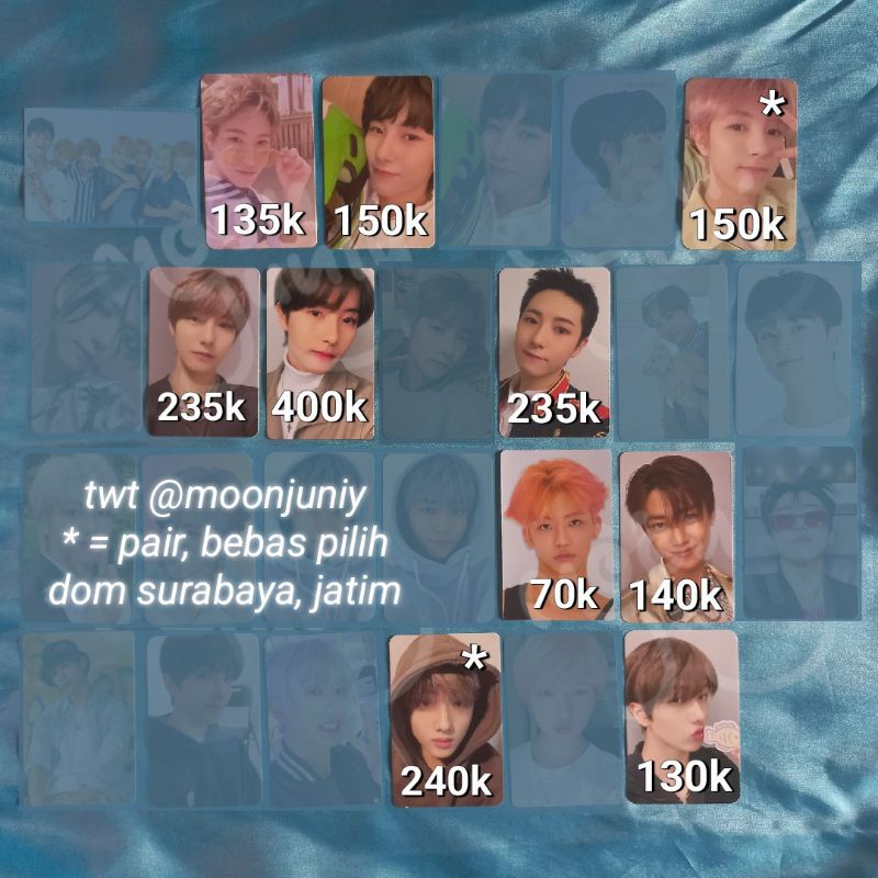 WTS Want to Sell PC Photocard NCT Dream Renjun Jaemin Jisung We Young Boom Gojek Selca Photopack SG 