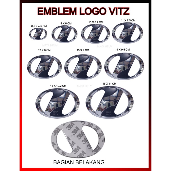 Emblem Emblem Logo Mobil Vellfire Vitz Black Chrome