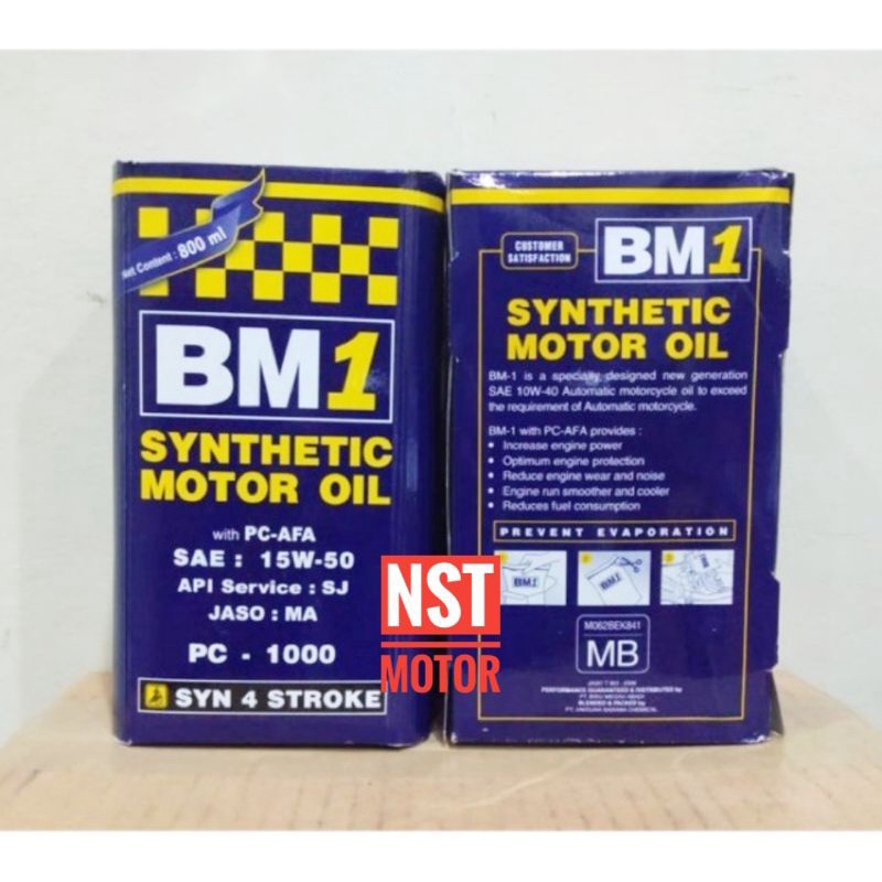 Oli BM1 PC 1000 4Tak Sae 15W50 800 ML Oli Motor Bebek Original Asli BM1