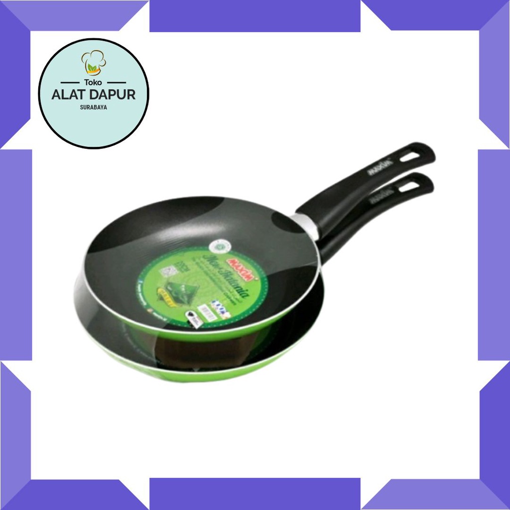 Maxim Frypan Set Halania 2pc 20cm + 22cm Wajan Fry Pan Teflon HL2