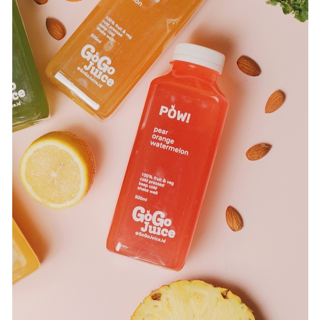 

POW! 500ML | Cold Pressed Juice Jus Pir, Jeruk, Semangka 100% Murni Asli Anti Virus Fruit Juice