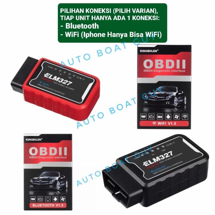 Kingboleen OBD2 ELM327 Bluetooth Wifi Scanner Mobil Untuk Check Engine